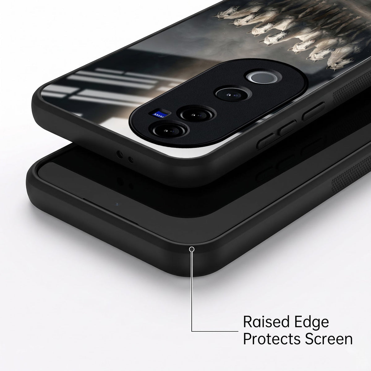 Vivo V40 Pro 5G Running Horses Acrylic Glass Back Case