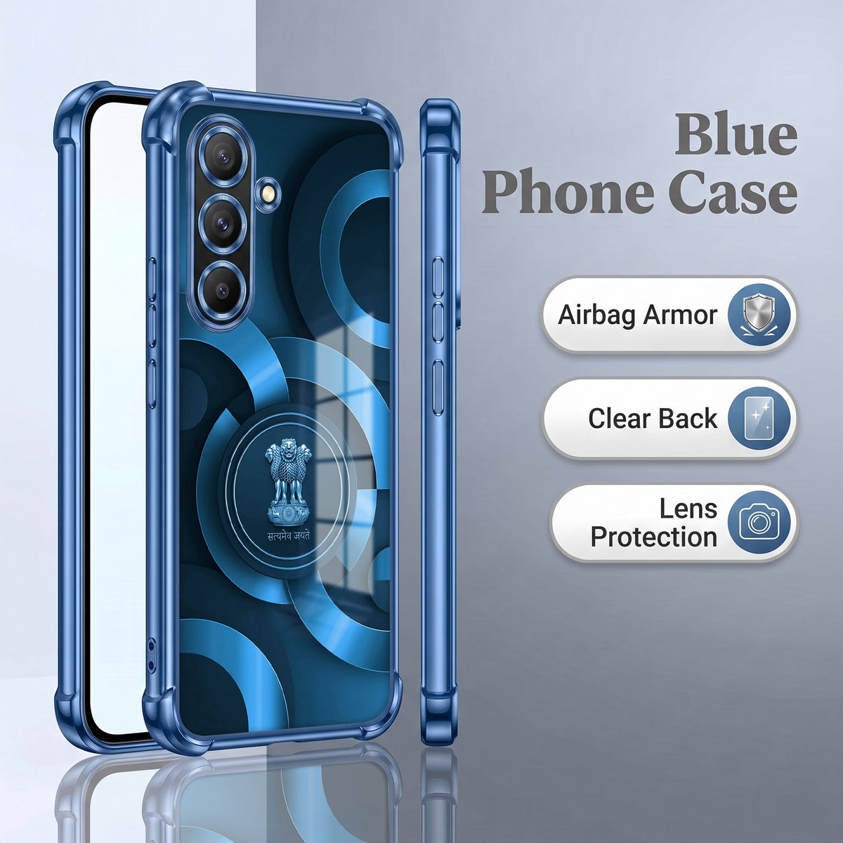Samsung Galaxy A36 5G Blue Emblem Airbags Printed Back Case