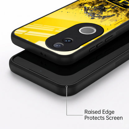 Vivo V50 5G Yellow Transformers Car Acrylic Glass Back Case