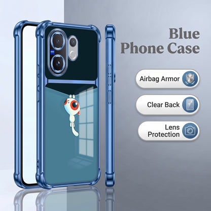 Vivo V60 5G Cute Cyclops Monster Dual-Tone Transparent Airbags Case