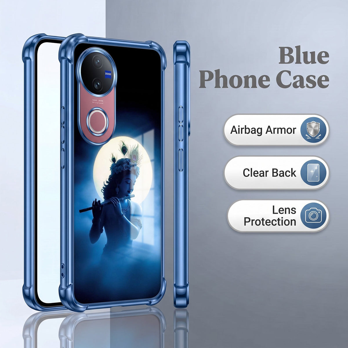Vivo V50 5G Midnight Krishna Airbags Printed Back Case