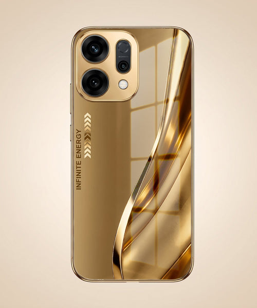 Oppo Reno 14 5G Luxury Infinity Energy Gold Electroplated Glass Phone Case