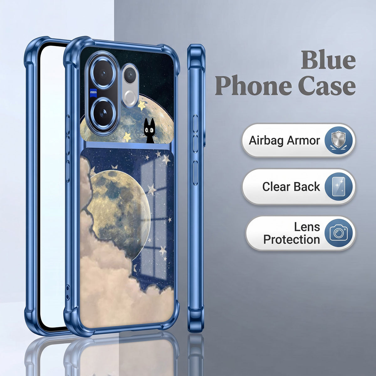Vivo V60 5G Moonlight Galaxy Dual-Tone Transparent Airbags Case