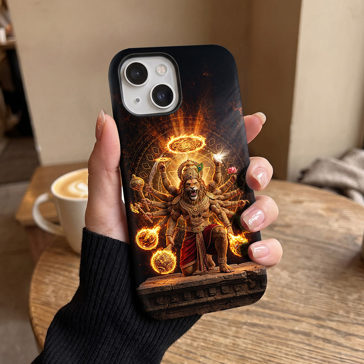 iPhone 15 5G Lord Narasimha Protective Case