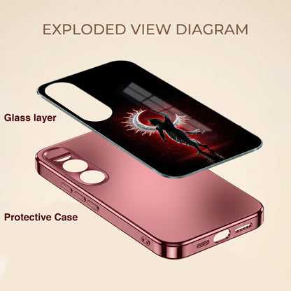 Vivo V70 FE 5G Crimson Divine Burgundy Electroplated Glass Back Case