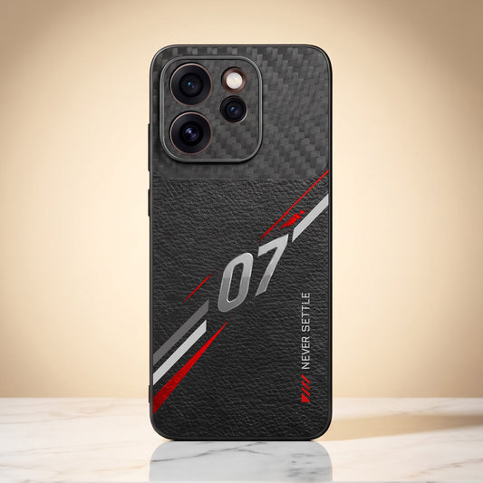 Oppo Reno 15 Pro Mini 5G Racing Edition Carbon Fiber Leather Hybrid Back Case