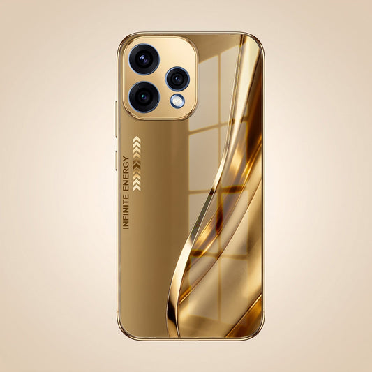 Oppo Reno 15 5G Luxury Infinity Energy Gold Electroplated Glass Phone Case