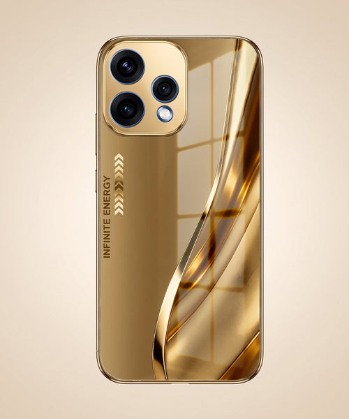 Oppo Reno 15 5G Luxury Infinity Energy Gold Electroplated Glass Phone Case
