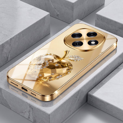 OPPO F31 Pro 5G Golden Apple Gold Electroplated Glass Phone Back Case