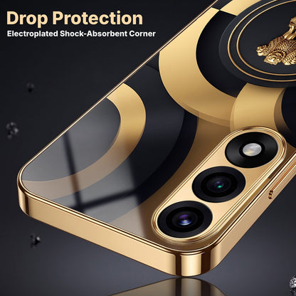 Oneplus Nord 5 5G Royal Emblem Gold Electroplated Glass Phone Back Case