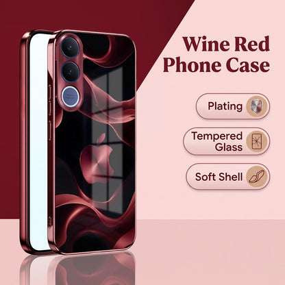 Vivo V70 FE 5G Wave Apple Burgundy Electroplated Glass Back Case