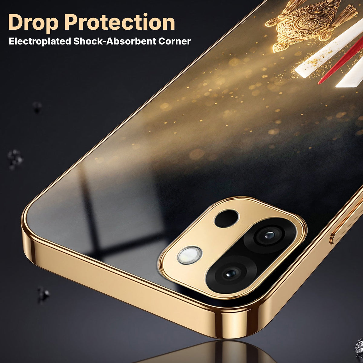 OnePlus 13s 5G Royal Heritage Edition Gold Electroplated Glass Phone Back Case