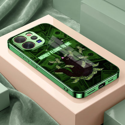 Vivo V70 5G Money Flows To ME Green Electroplated Glass Back Case
