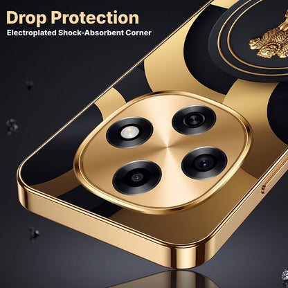 OPPO F31 Pro 5G Royal Emblem Gold Electroplated Glass Phone Back Case