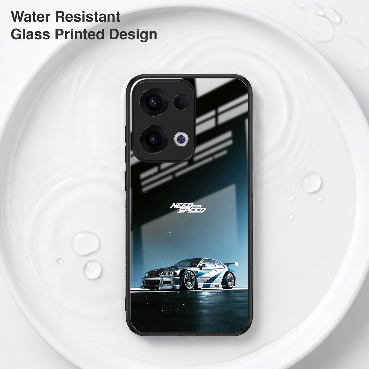 Oppo Reno 13 5G Premium Acrylic Shockproof Glass Back Case (Speed Legend)