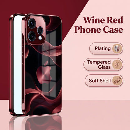 Oppo Reno 15 5G Wave Apple Burgundy Electroplated Glass Back Case