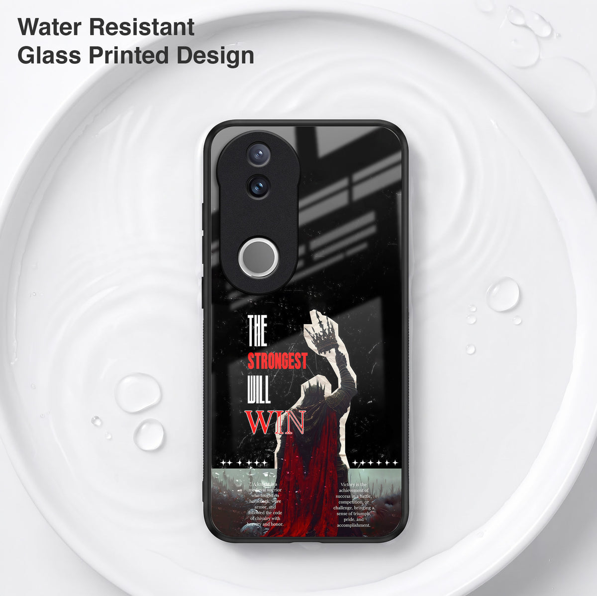 Vivo V50 5G The Strongest Will Win Acrylic Glass Back Case