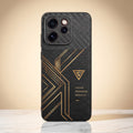 Oppo Reno 15 Pro Mini 5G Geometric Luxury Carbon Fiber Leather Hybrid Back Case