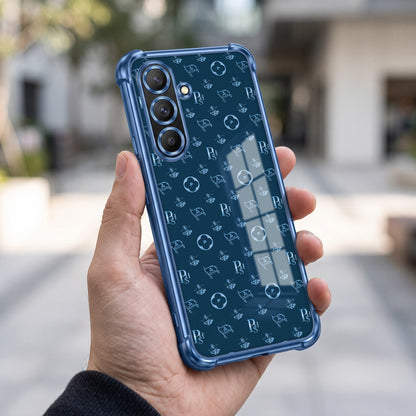 Samsung Galaxy A56 5G Luxury Monogram Blue Airbags Printed Back Case