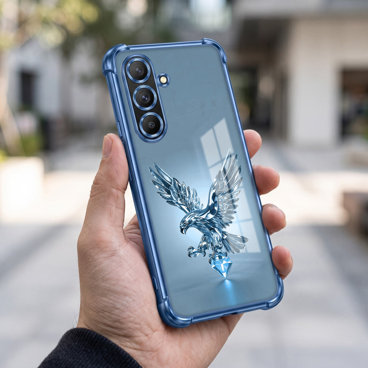 Samsung Galaxy A36 5G Blue Eagle Airbags Printed Back Case