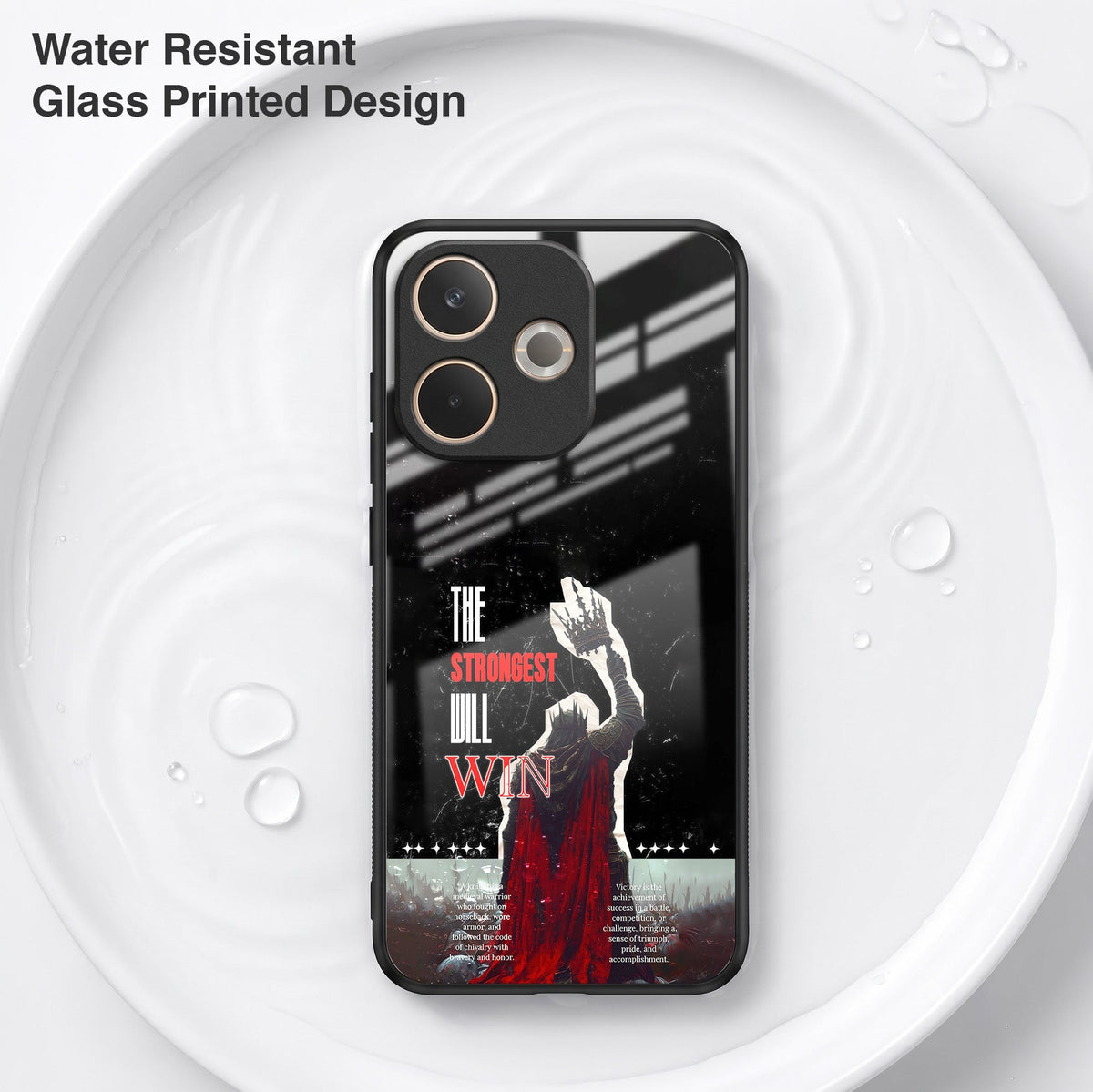 Vivo T4 5G The Strongest Will Win Acrylic Glass Back Case