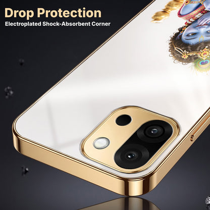 OnePlus 13s 5G Bal Krishna Blessings Gold Electroplated Glass Phone Back Case