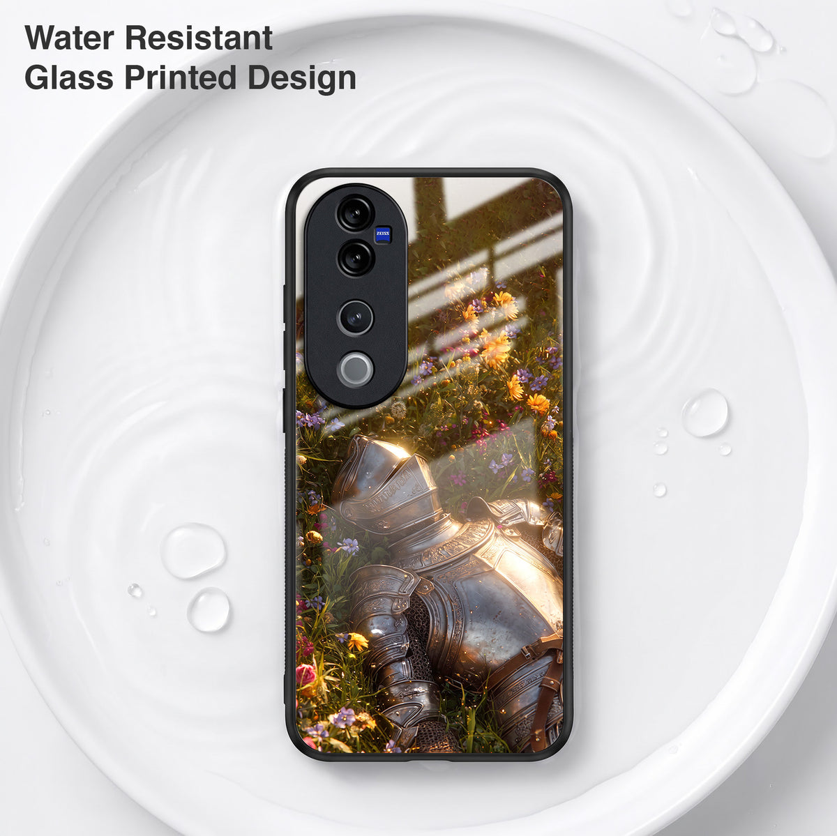 Vivo V40 Pro 5G Armored Knight Acrylic Glass Back Case