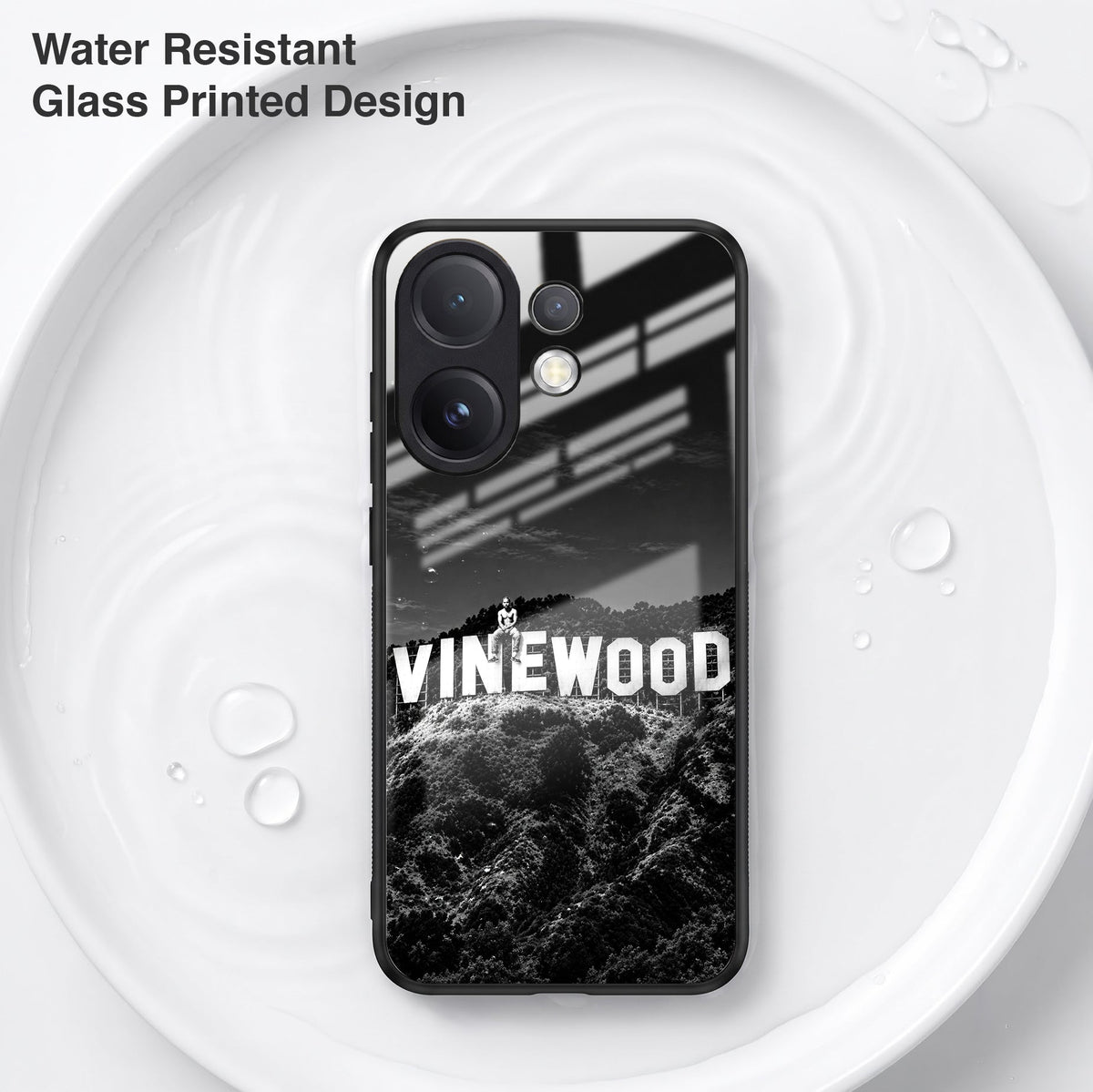 Vivo V60 5G Premium Acrylic Shockproof Glass Back Case (Vinewood)