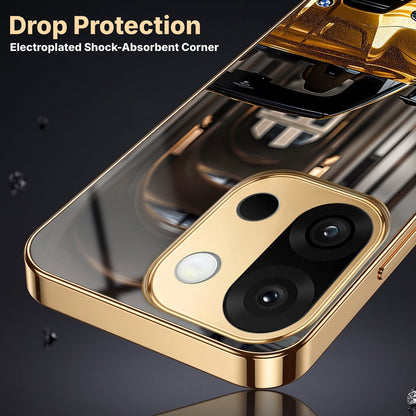 OnePlus 13s 5G Golden BMW Gold Electroplated Glass Phone Back Case