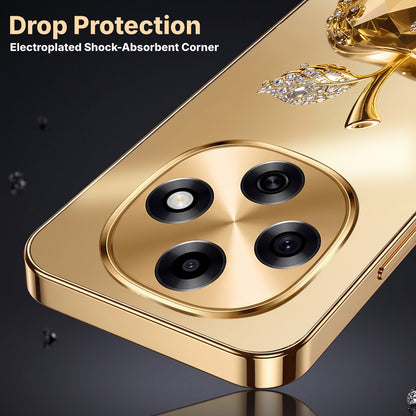 OPPO F31 Pro 5G Golden Apple Gold Electroplated Glass Phone Back Case