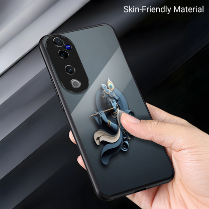 Vivo V40 Pro 5G Premium Acrylic Shockproof Glass Back Case (Krishna Ji)
