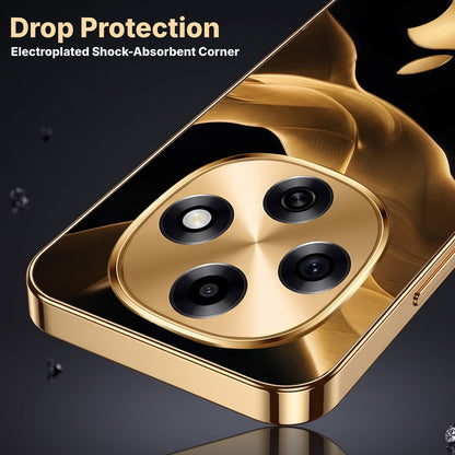 OPPO F31 Pro 5G Luxury Wave Gold Electroplated Glass Phone Back Case
