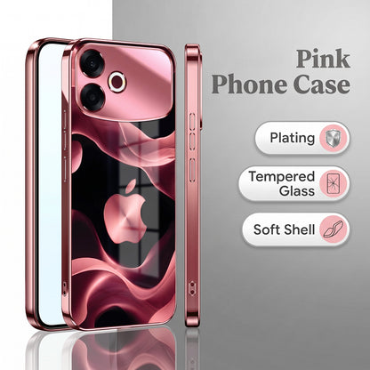 Oppo F33 Pro 5G Luxury Wave Pink Electroplated Glass Phone Back Case