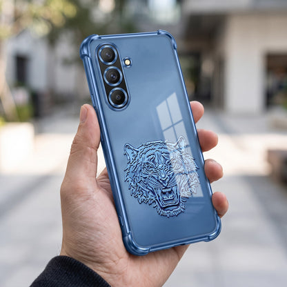 Samsung Galaxy A36 5G Tiger Face Blue Airbags Printed Back Case