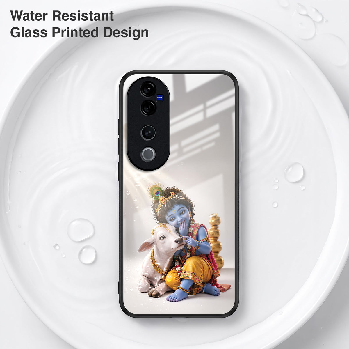 Vivo V40 Pro 5G Bal Krishna Blessings Acrylic Glass Back Case