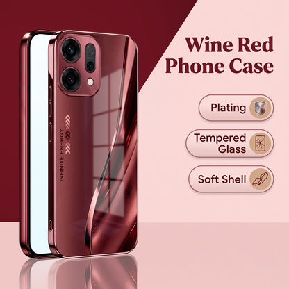 Oppo Reno 14 5G Infinity Energy Burgundy Electroplated Glass Back Case