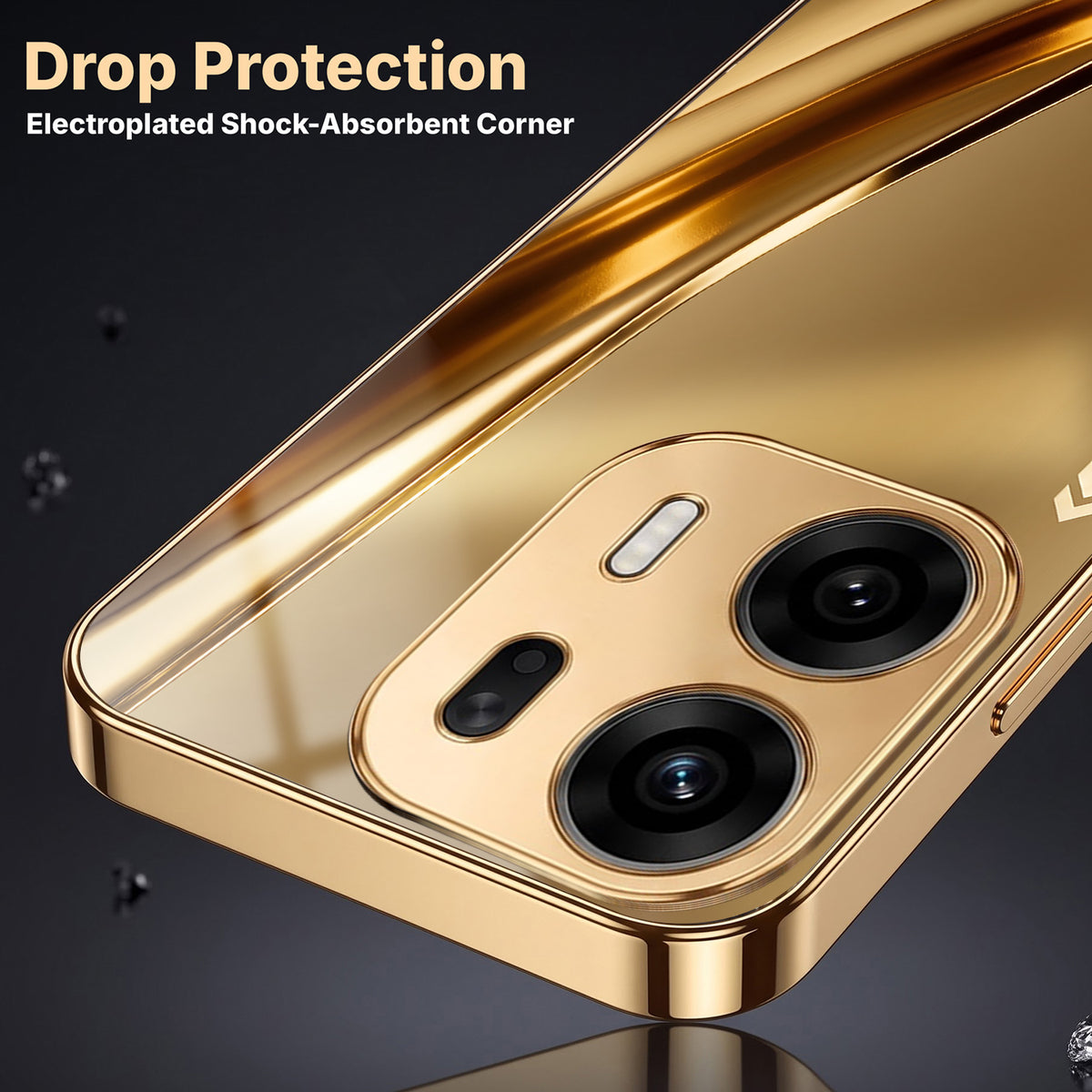 Oppo K14 Plus 5G Luxury Infinity Energy Gold Electroplated Glass Phone Case