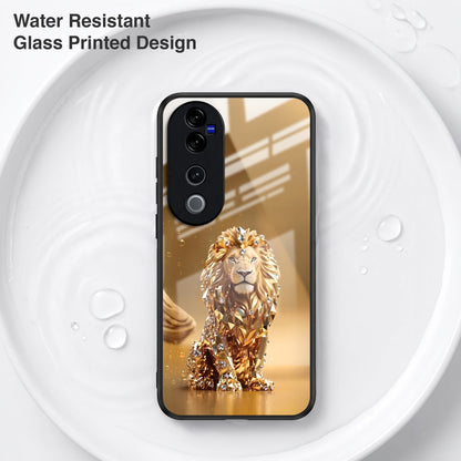 Vivo V40 Pro 5G Luxury Lion Acrylic Glass Back Case