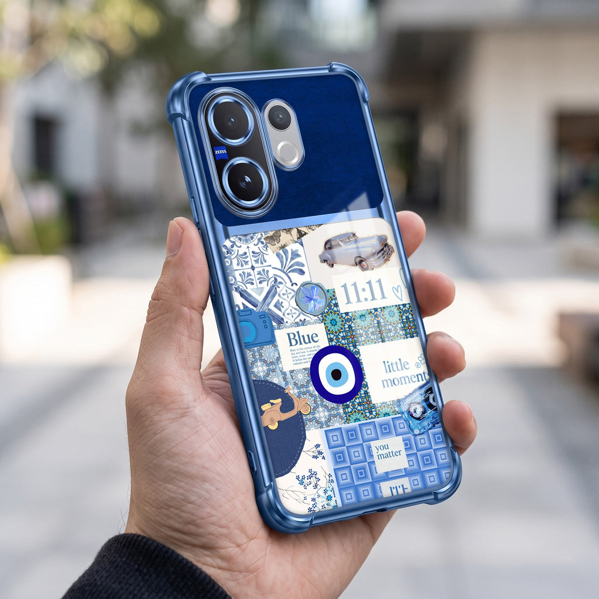 Vivo V60 5G 11:11 Lucky Vibes Dual-Tone Transparent Airbags Case