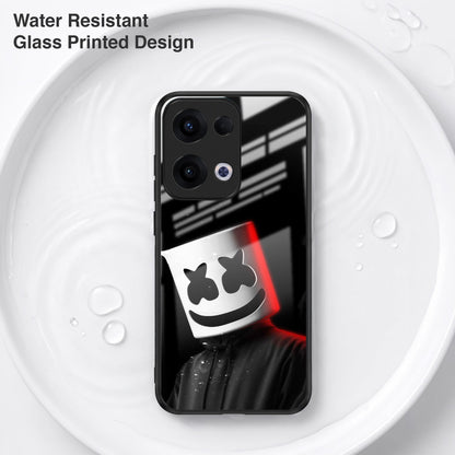 Oppo Reno 13 5G Premium Acrylic Shockproof Glass Back Case (Mask Dark)