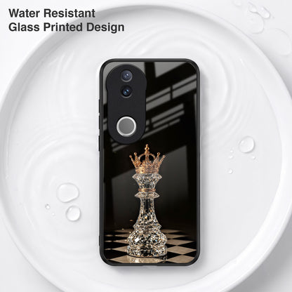 Vivo V50 5G Royal Chess King Acrylic Glass Back Case