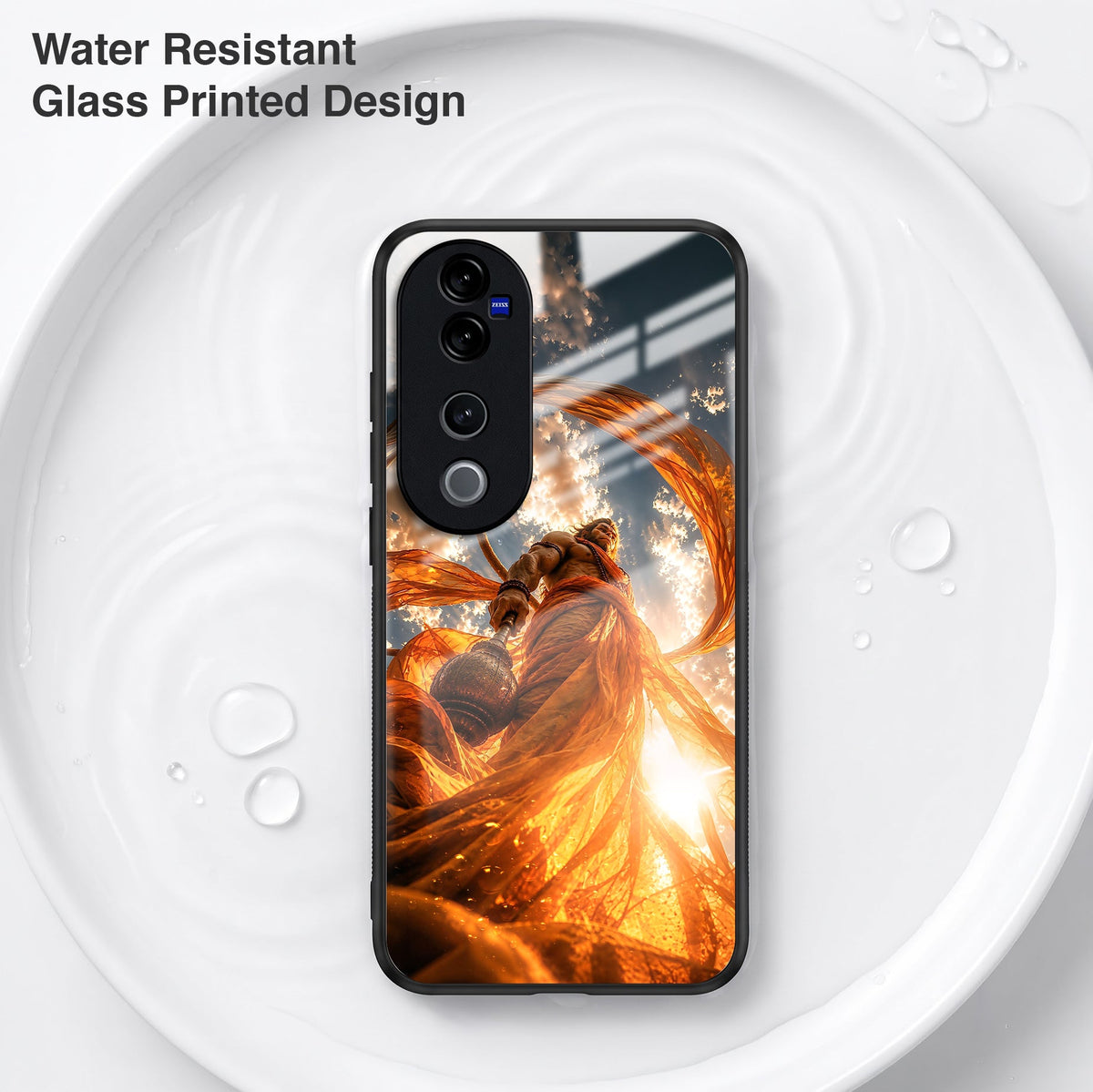 Vivo V40 Pro 5G Divine Hanuman Acrylic Glass Back Case