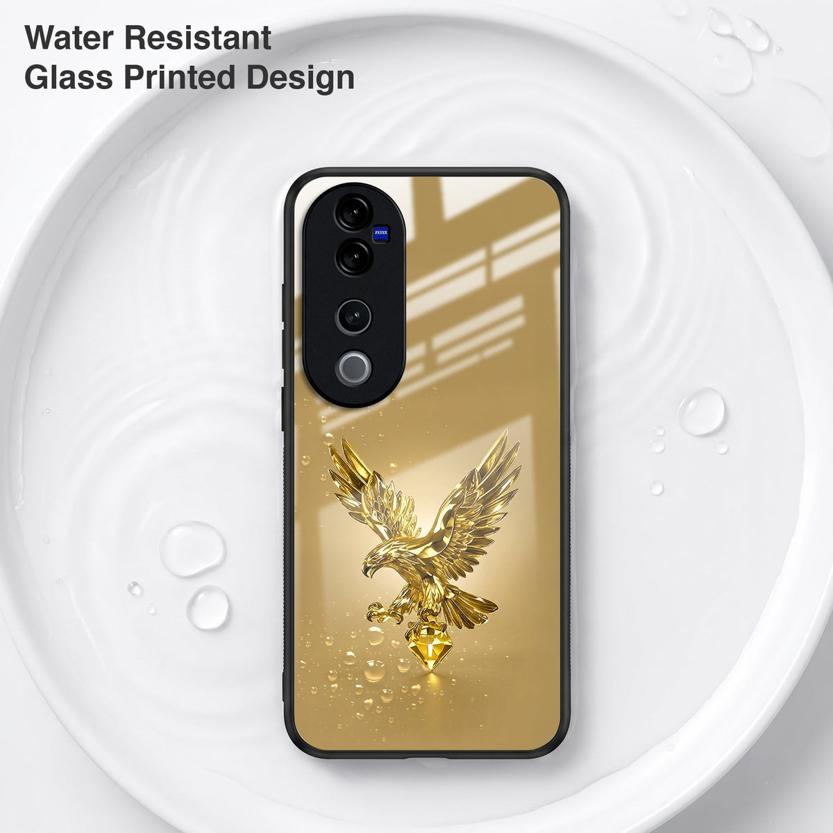 Vivo V40 Pro 5G Golden Eagle Acrylic Glass Back Case