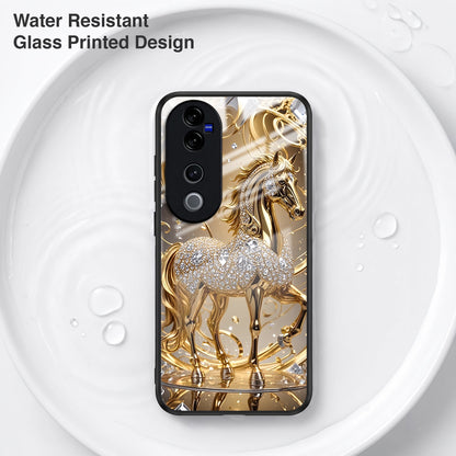 Vivo V40 Pro 5G Luxury Horse Texture Acrylic Glass Back Case