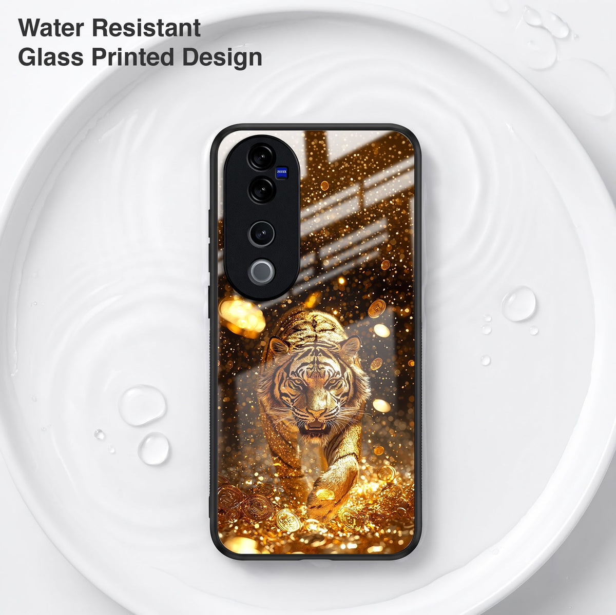 Vivo V40 Pro 5G Luxury Tiger Acrylic Glass Back Case