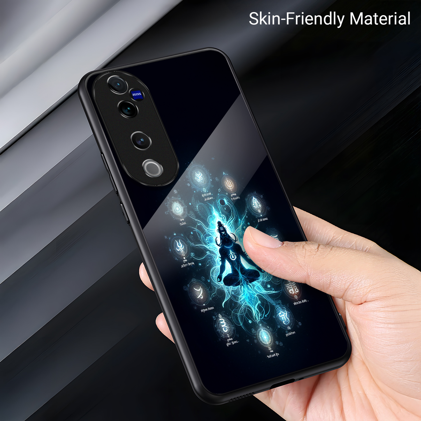 Vivo V40 Pro 5G Premium Acrylic Shockproof Glass Back Case (Meditation)