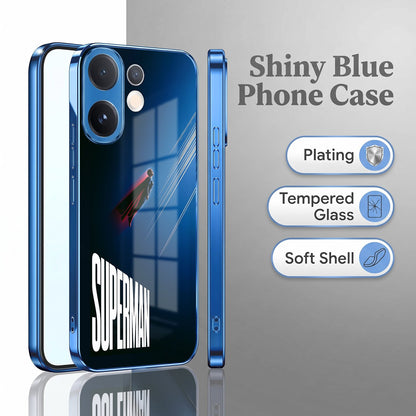 Vivo V60 5G Superman Blue Electroplated Glass Phone Back Case