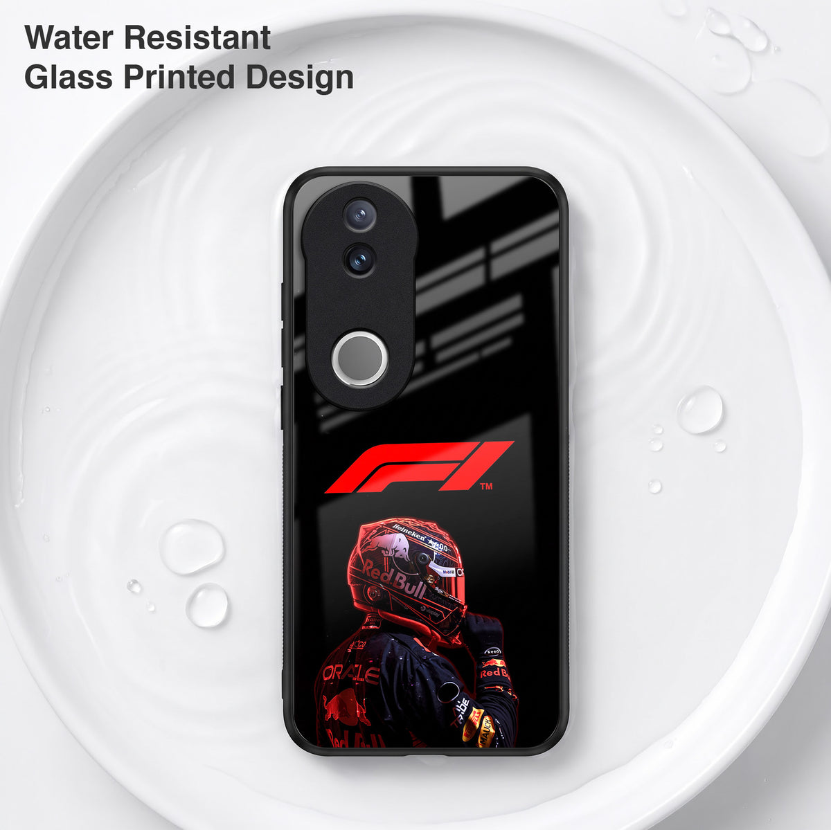 Vivo V50 5G F1 Racing Car Driver Acrylic Glass Back Case