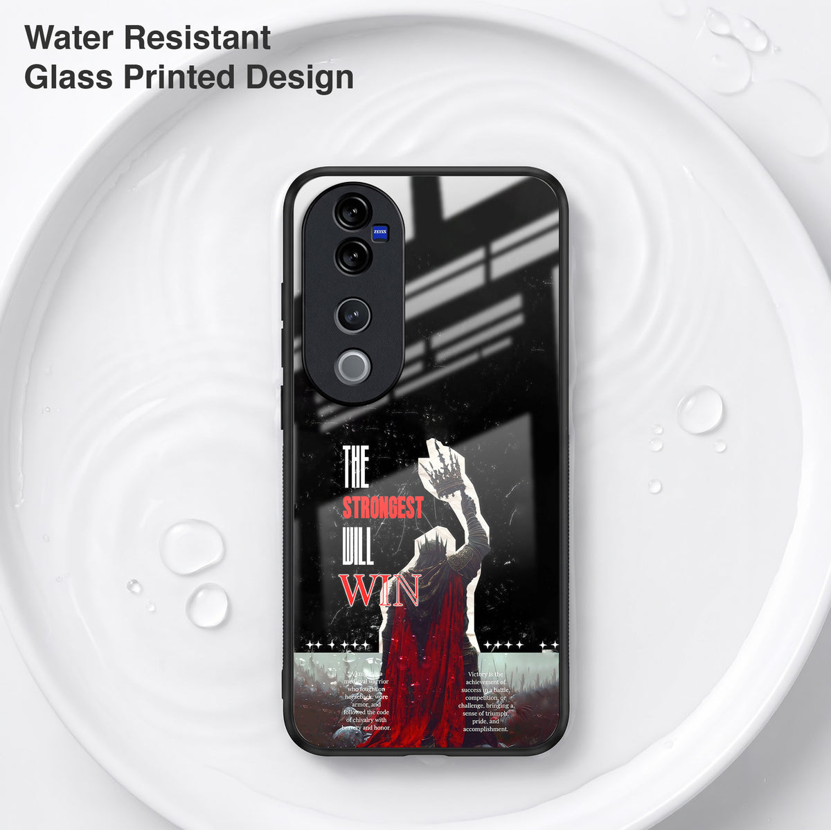 Vivo V40 Pro 5G The Strongest Will Win Acrylic Glass Back Case