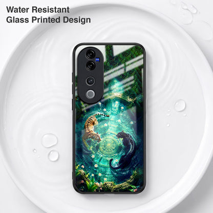 Vivo V40 Pro 5G Tiger & Panther Mystic Acrylic Glass Back Case